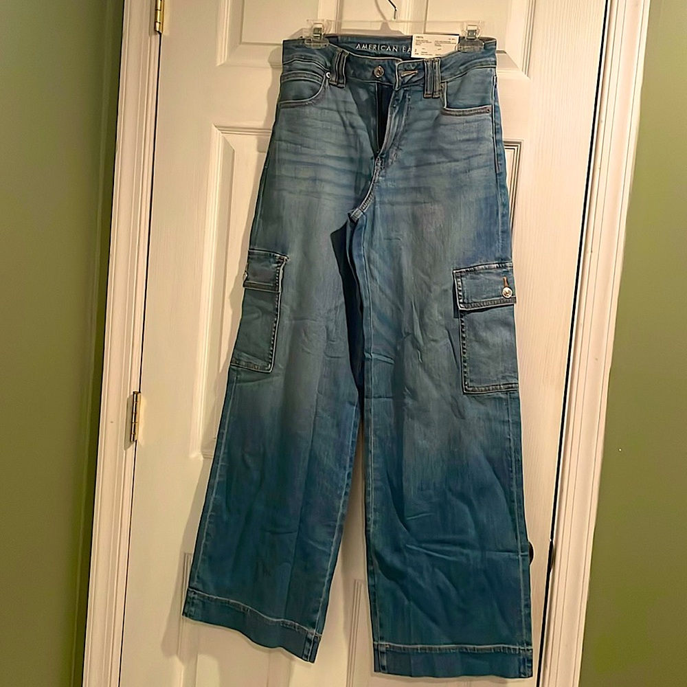 American Eagle Dreamy Drape Baggy Wide Leg Jeans